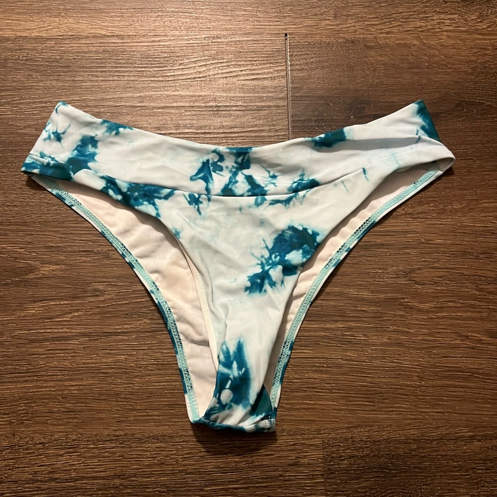 SHEIN Blue Tie Dye Bikini Bottoms